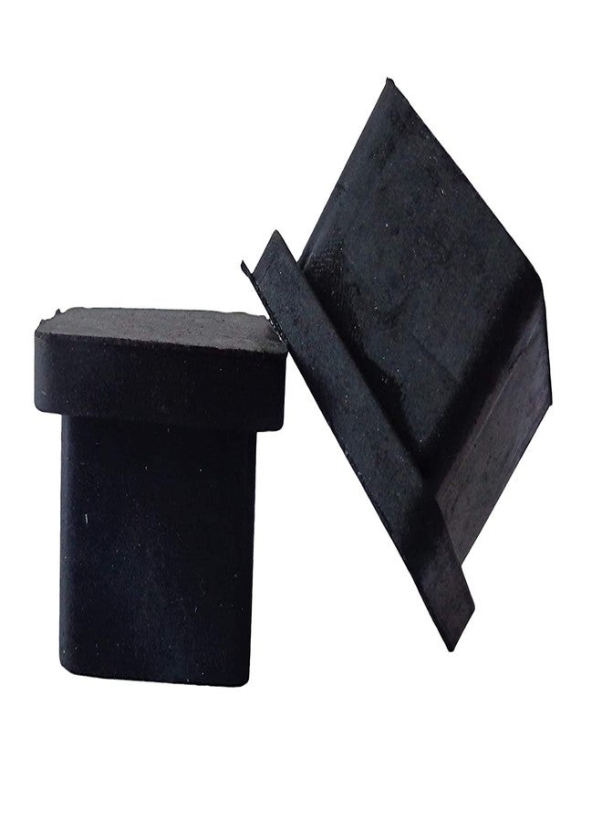 MINSALES ® Rubbers 1 Inch (25 mm) Square Rubber Bush, Mate or Cap for Furniture - Black - (Pack of 4 PCS) - Image 1
